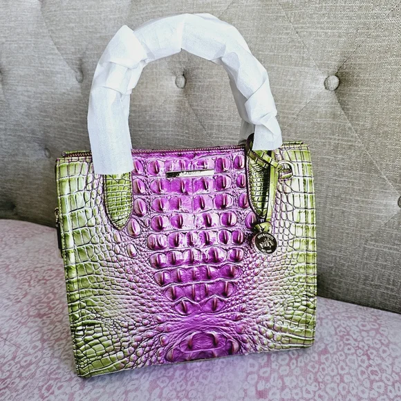 NWT Brahmin Limeade Ombre Melbourne Small Caroline - Picture 6 of 16